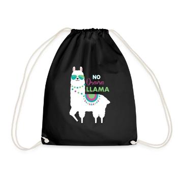 Lama - Turnbeutel - Schwarz - Vorne