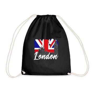London - Turnbeutel - Schwarz - Vorne