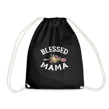 blessed mama - Turnbeutel - Schwarz - Vorne