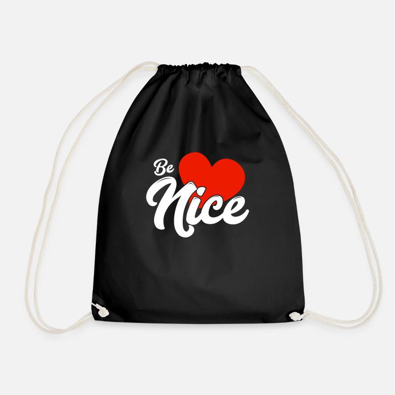 Be nice - Turnbeutel - Schwarz
