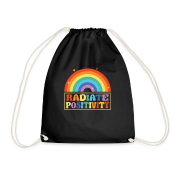 Radiate Positivity - Drawstring Bag - black - Front