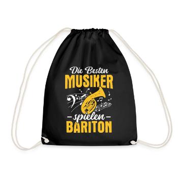 Baritonhorn Die besten Musiker spielen Bariton - Turnbeutel - Schwarz - Vorne