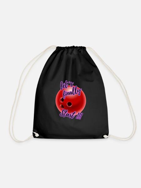 let ́s finally Start Bowling 6 - Drawstring Bag - black