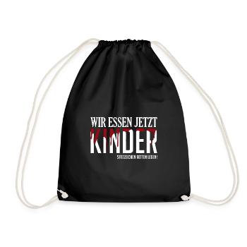 Deutsch Witz Lehrer Satzzeichen Geschenk - Turnbeutel - Schwarz - Vorne