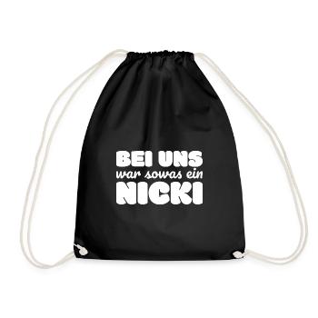 DDR Nicki Spruch Geschenk - Turnbeutel - Schwarz - Vorne