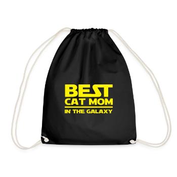 Chat shirt Galaxy - Sac de sport léger - noir - Devant