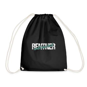 Rentner unlimited - Turnbeutel - Schwarz - Vorne