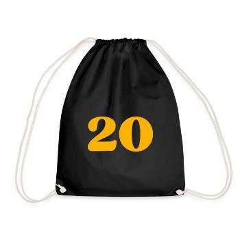 20 - Turnbeutel - Schwarz - Vorne