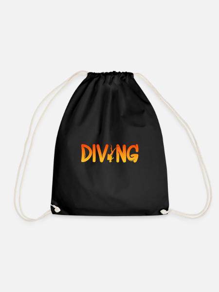 Tauchen Diving - Turnbeutel - Schwarz
