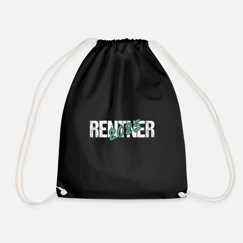 Rentner 2025, Ruhestand, Rente - Turnbeutel - Schwarz