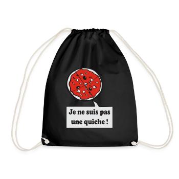 pizza - Turnbeutel - Schwarz - Vorne