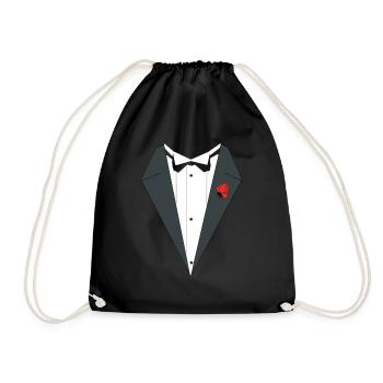 TUXEDO SUIT After Party - Drawstring Bag - black - Front