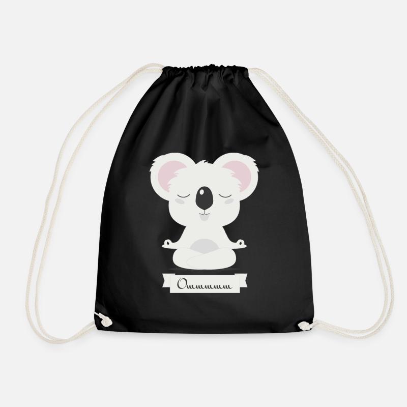 Koala meditiert - Turnbeutel - Schwarz