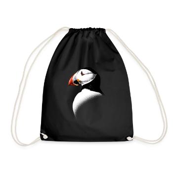 Atlantic Puffin - Drawstring Bag - black - Front