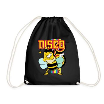 Rétro Vintage Dabbing Dab Disco Party Bee Animaux - Sac de sport léger - noir - Devant