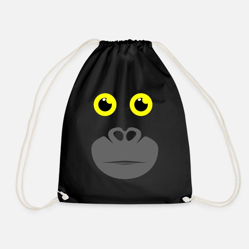 gorilla - Drawstring Bag - black