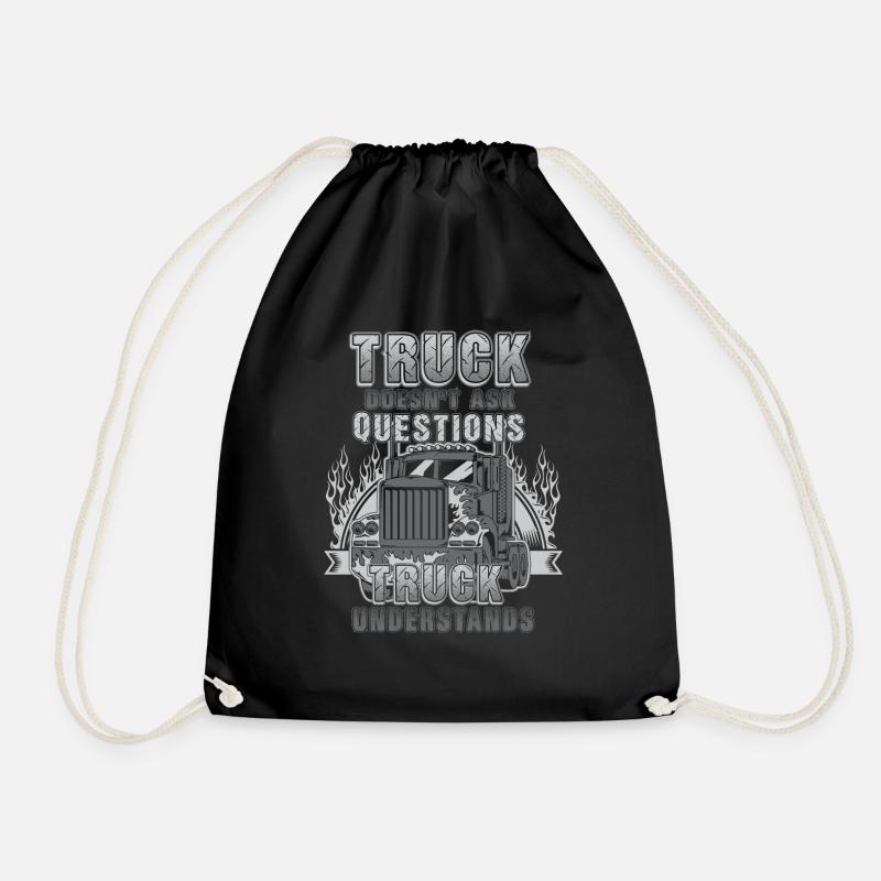Truck Doesn t Ask - Turnbeutel - Schwarz