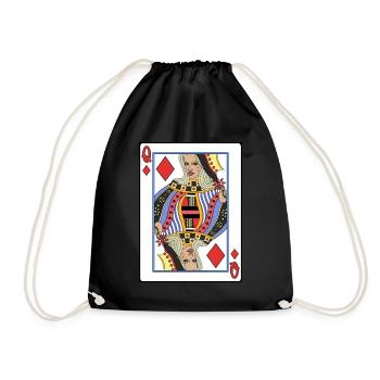 Dame de Carreau - Sac de sport léger - noir - Devant