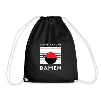 Ramen Noodle - Cadeau de soupe aux nouilles japonaises - Sac de sport léger - noir - Devant