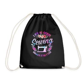La couture le rend meilleur - Sac de sport léger - noir - Devant