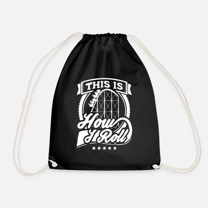 This Is How I Roll Funny Rollercoaster Shirt - Turnbeutel - Schwarz