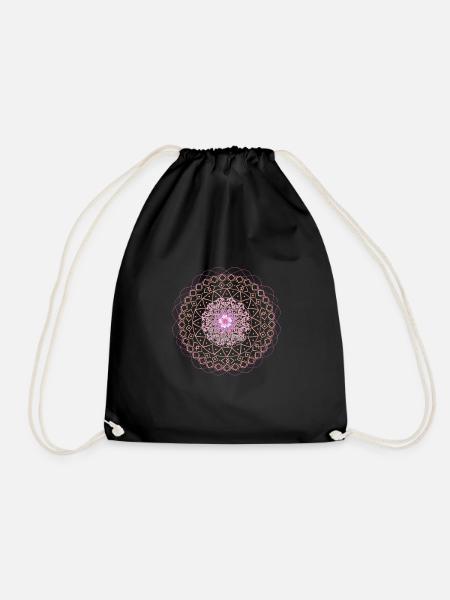 Mandala love - Drawstring Bag - black