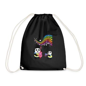 Panda - Sac de sport léger - noir - Devant