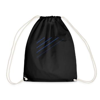 Blue Stripes - Drawstring Bag - black - Front