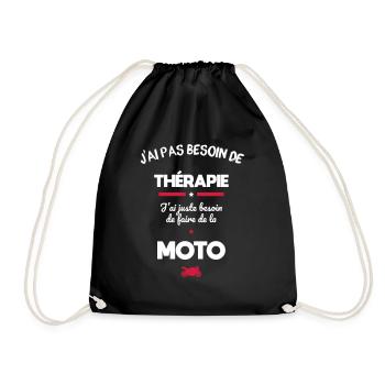 J'ai pas besoin de thérapie - besoin moto - Sac de sport léger - noir - Devant