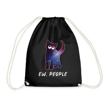 Ew People Cat Funny Cat Owner Idée cadeau - Sac de sport léger - noir - Devant