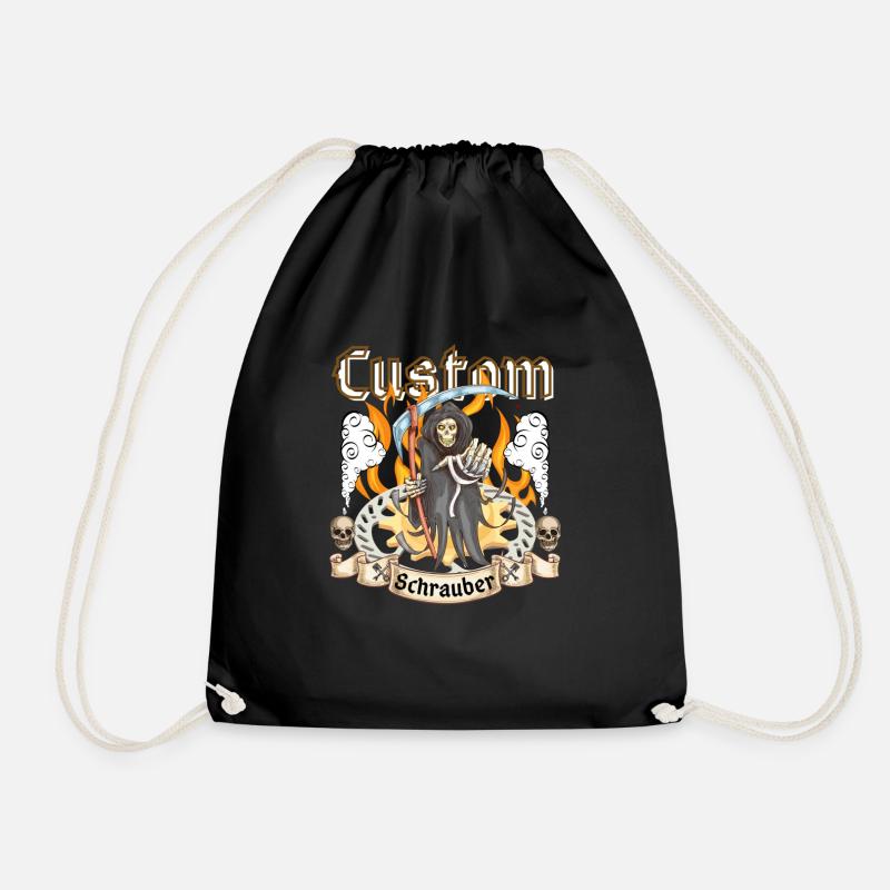 Custom screwdrivers - Drawstring Bag - black