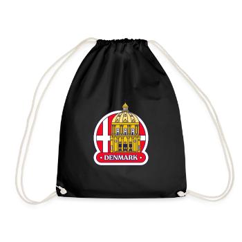 Denmark - Drawstring Bag - black - Front