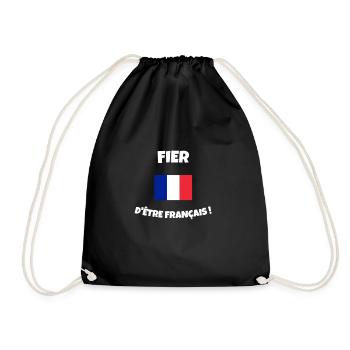 fier d être français bleu blanc rouge drapeau - Sac de sport léger - noir - Devant