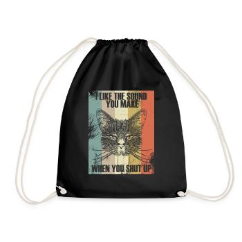 Je suis le son que tu fais quand tu es chat - Sac de sport léger - noir - Devant
