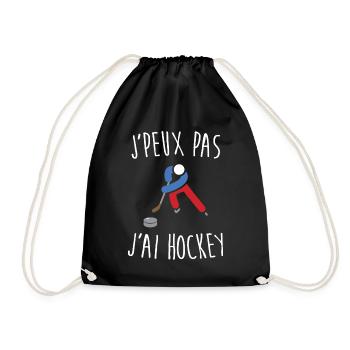 J'peux pas j'ai hockey - Sac de sport léger - noir - Devant