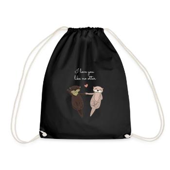 I love you like no otter Partner Liebe Freundschaf - Turnbeutel - Schwarz - Vorne