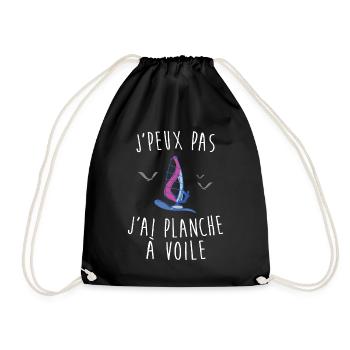 J'peux pas j'ai planche à voile - Sac de sport léger - noir - Devant