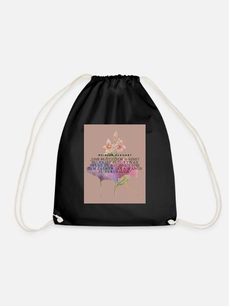Pfingsten Zitat Meister Eckhart Feiertag Geschenk - Turnbeutel - Schwarz