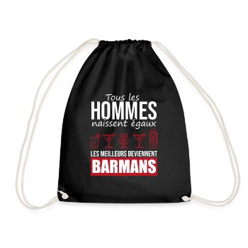 barmans métier cocktail alcool bar - Sac de sport léger - noir - Devant