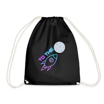 Bitcoin shirt to the Moon - Sac de sport léger - noir - Devant