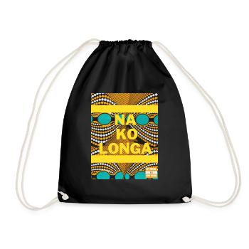 NA KO LONGA (I will succeed) - Drawstring Bag - black - Front