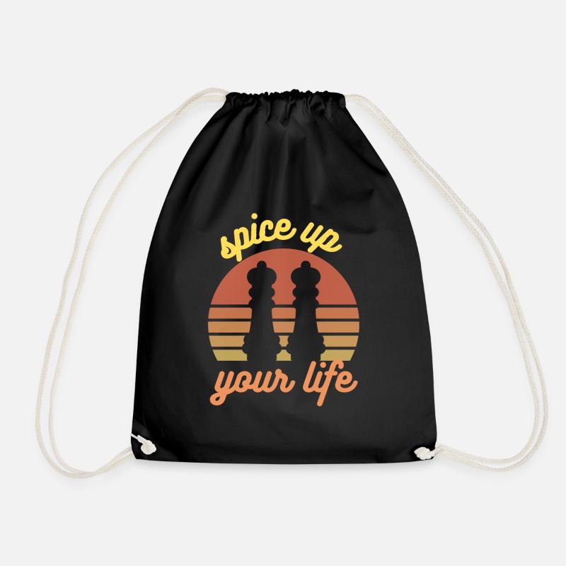 spice up your life - Drawstring Bag - black