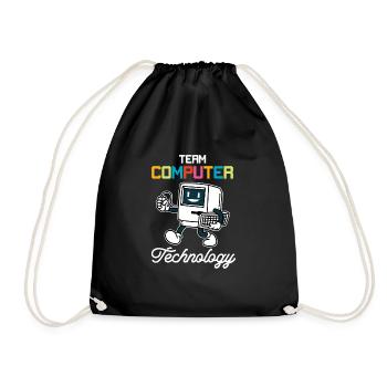 Informatiker Programmierer Admin Computer Geschenk - Turnbeutel - Schwarz - Vorne