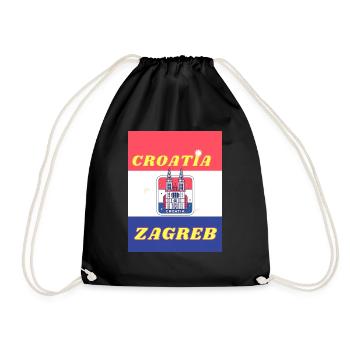 Croatia Zagreb - Turnbeutel - Schwarz - Vorne