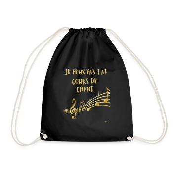 J'ai cours de chant - Sac de sport léger - noir - Devant