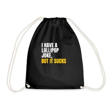 Lollipop joke - Drawstring Bag - black - Front