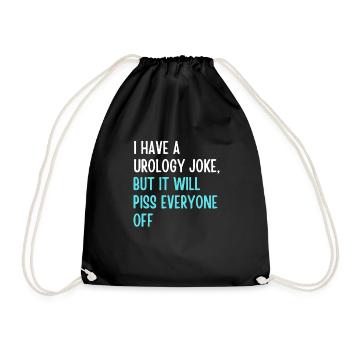 Urology joke 3 - Drawstring Bag - black - Front