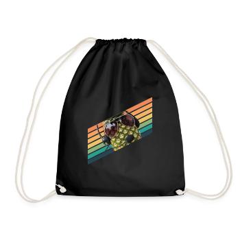 Ananas Pilot Flieger Vintage Sonnenbrille - Turnbeutel - Schwarz - Vorne