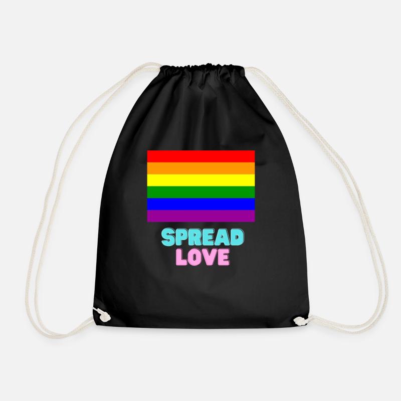 spread Love - Turnbeutel - Schwarz