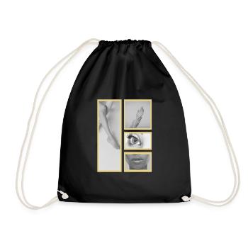 4 cadres partie corps femme - Sac de sport léger - noir - Devant
